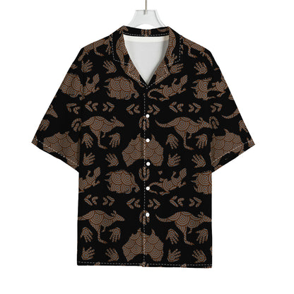 Aboriginal Australian Pattern Print Rayon Hawaiian Shirt