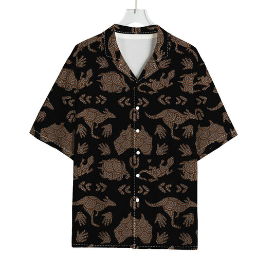 Aboriginal Australian Pattern Print Rayon Hawaiian Shirt