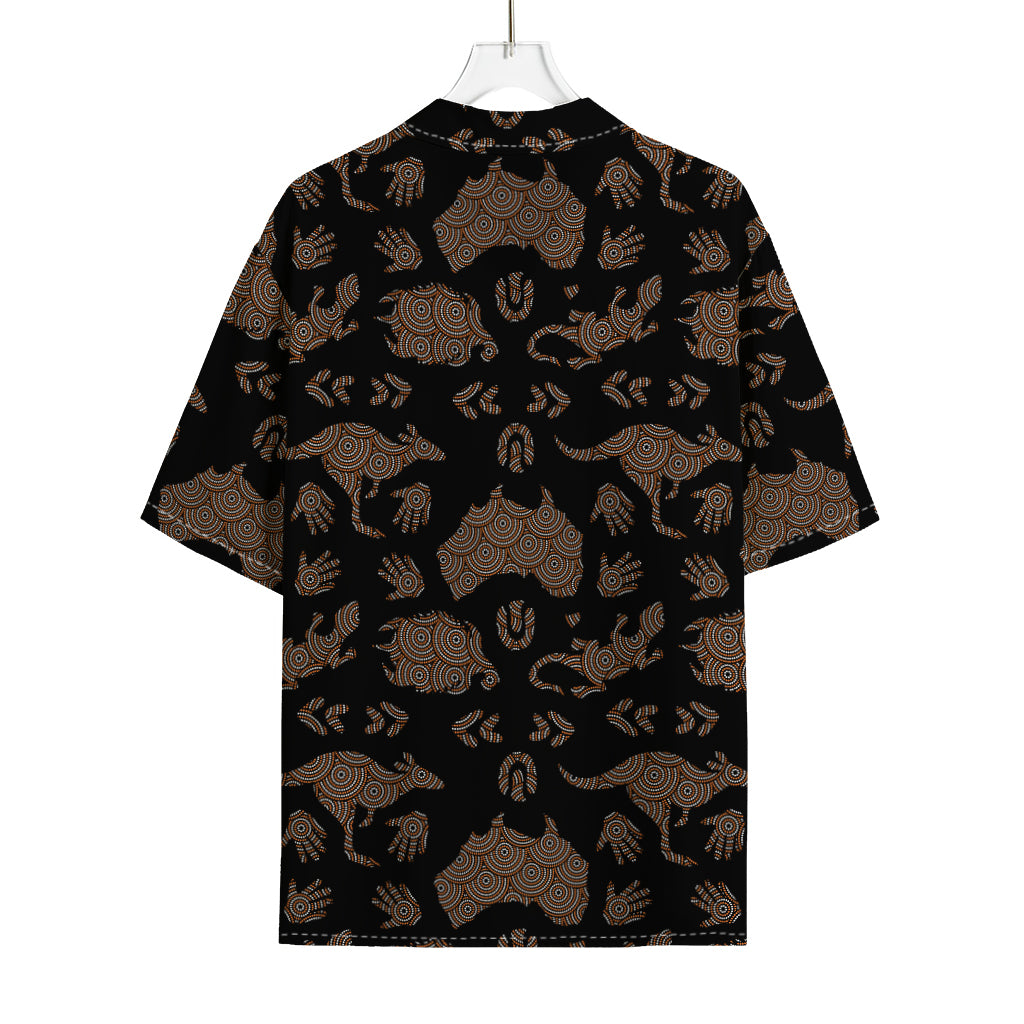 Aboriginal Australian Pattern Print Rayon Hawaiian Shirt