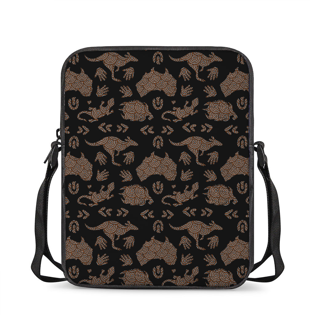 Aboriginal Australian Pattern Print Rectangular Crossbody Bag