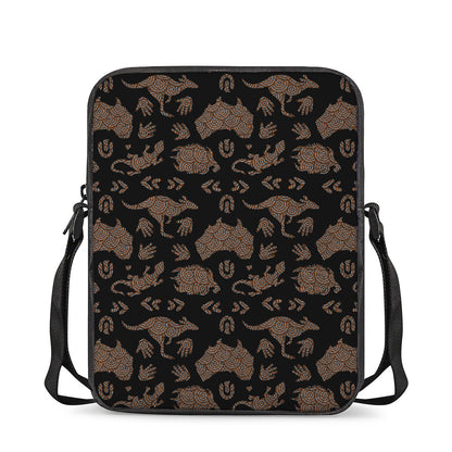 Aboriginal Australian Pattern Print Rectangular Crossbody Bag