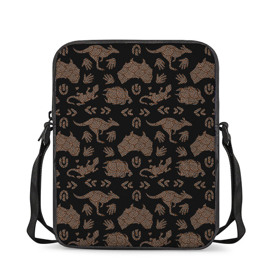 Aboriginal Australian Pattern Print Rectangular Crossbody Bag