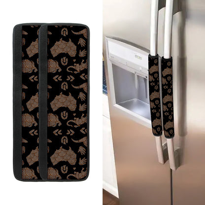 Aboriginal Australian Pattern Print Refrigerator Handle Covers
