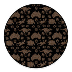 Aboriginal Australian Pattern Print Round Floor Mat