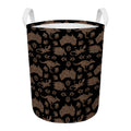 Aboriginal Australian Pattern Print Round Laundry Basket