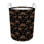 Aboriginal Australian Pattern Print Round Laundry Basket