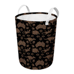 Aboriginal Australian Pattern Print Round Laundry Basket