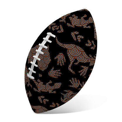 Aboriginal Australian Pattern Print Rugby Ball