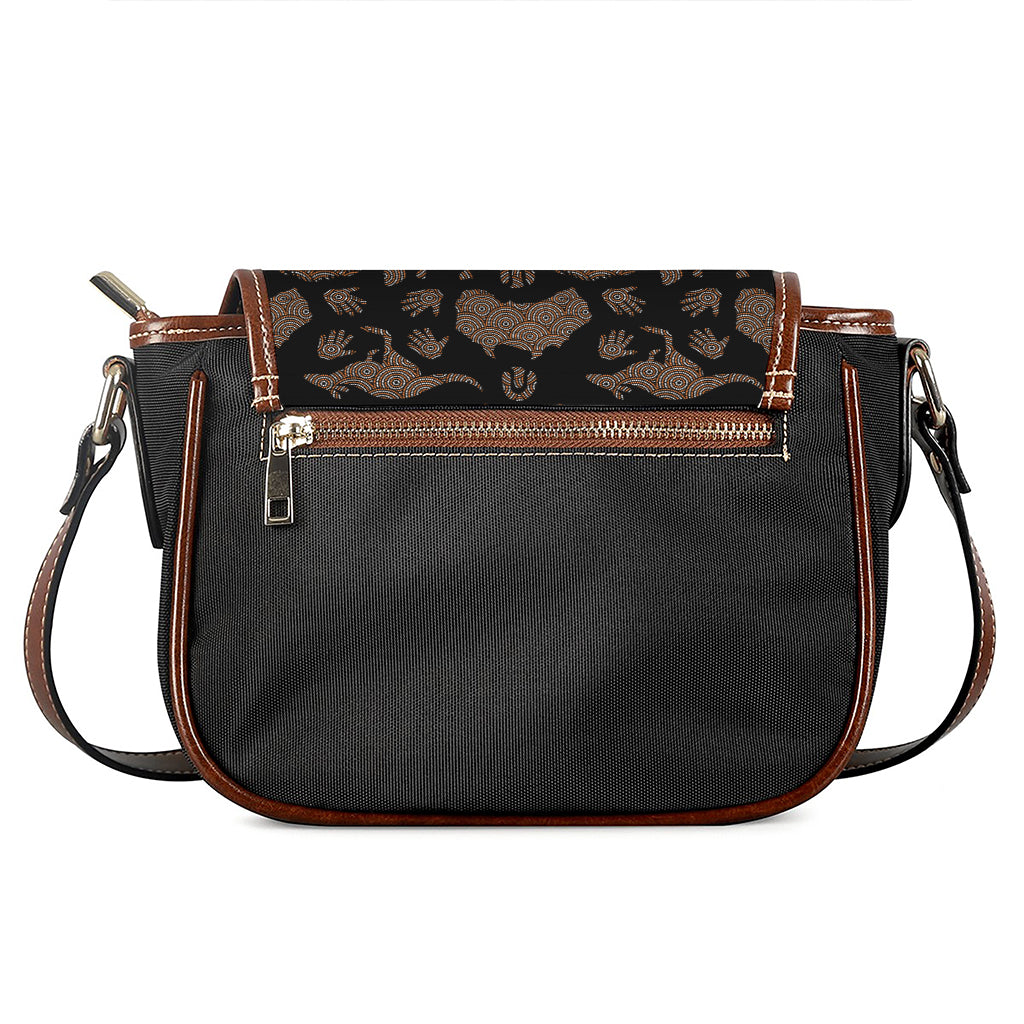 Aboriginal Australian Pattern Print Saddle Bag