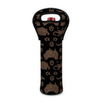 Aboriginal Australian Pattern Print Single Neoprene Wine Tote