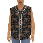 Aboriginal Australian Pattern Print Sleeveless Baseball Jersey