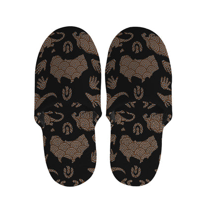 Aboriginal Australian Pattern Print Slippers