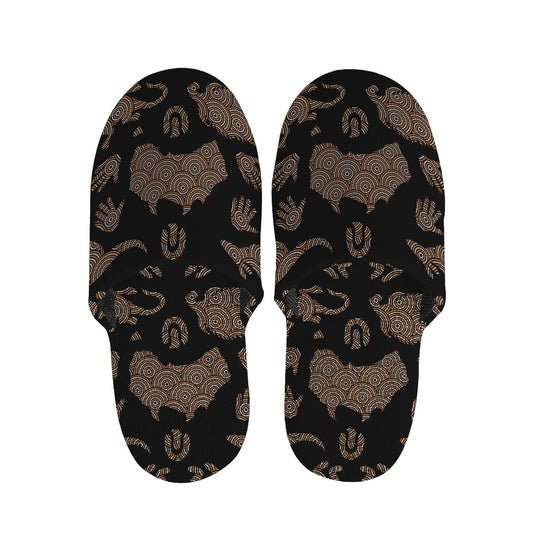 Aboriginal Australian Pattern Print Slippers