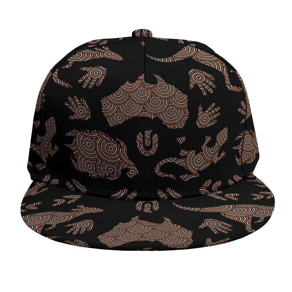 Aboriginal Australian Pattern Print Snapback Cap