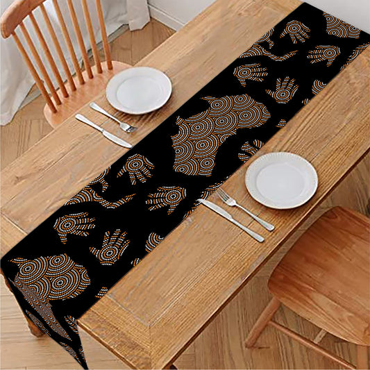 Aboriginal Australian Pattern Print Table Runner