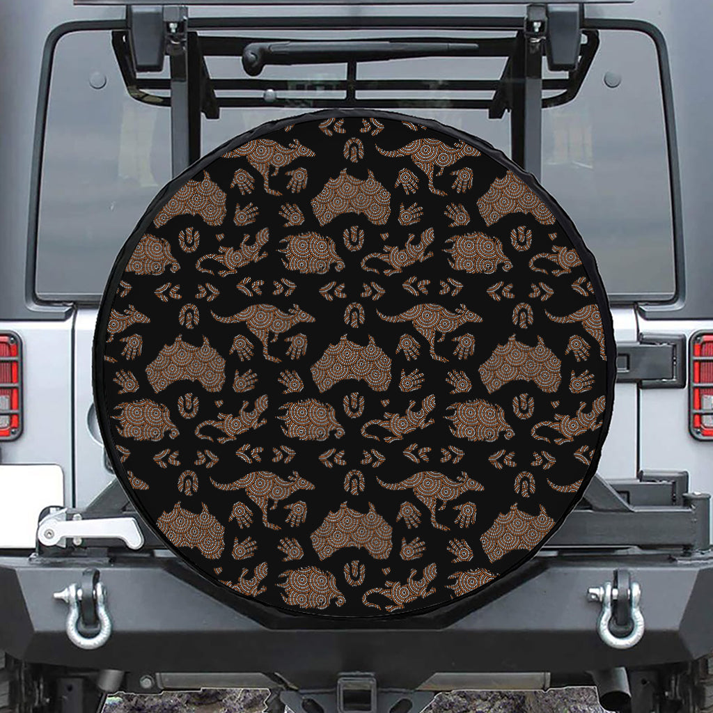 Aboriginal Australian Pattern Print Tire Cover