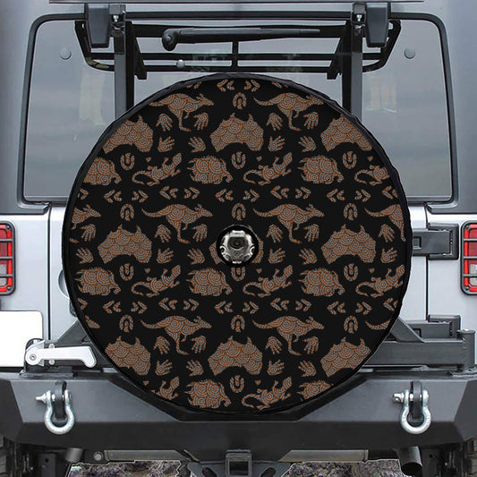 Aboriginal Australian Pattern Print Tire Cover With Camera Hole