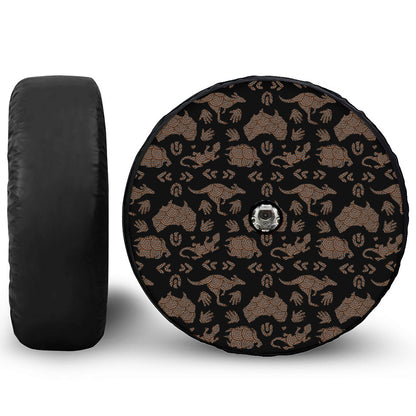 Aboriginal Australian Pattern Print Tire Cover With Camera Hole