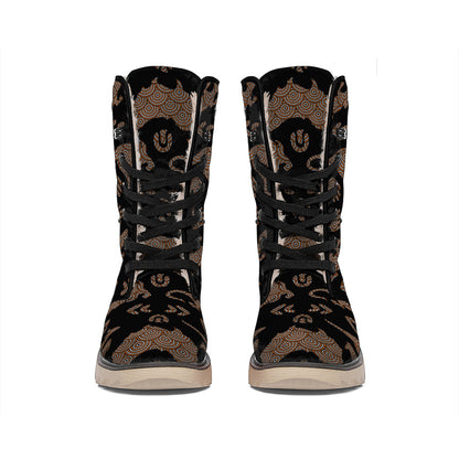 Aboriginal Australian Pattern Print Winter Boots