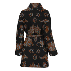 Aboriginal Australian Pattern Print Women's Bathrobe