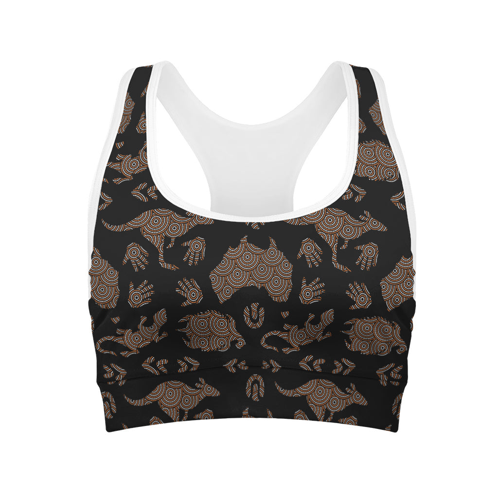Aboriginal Australian Pattern Print Women's Sports Bra