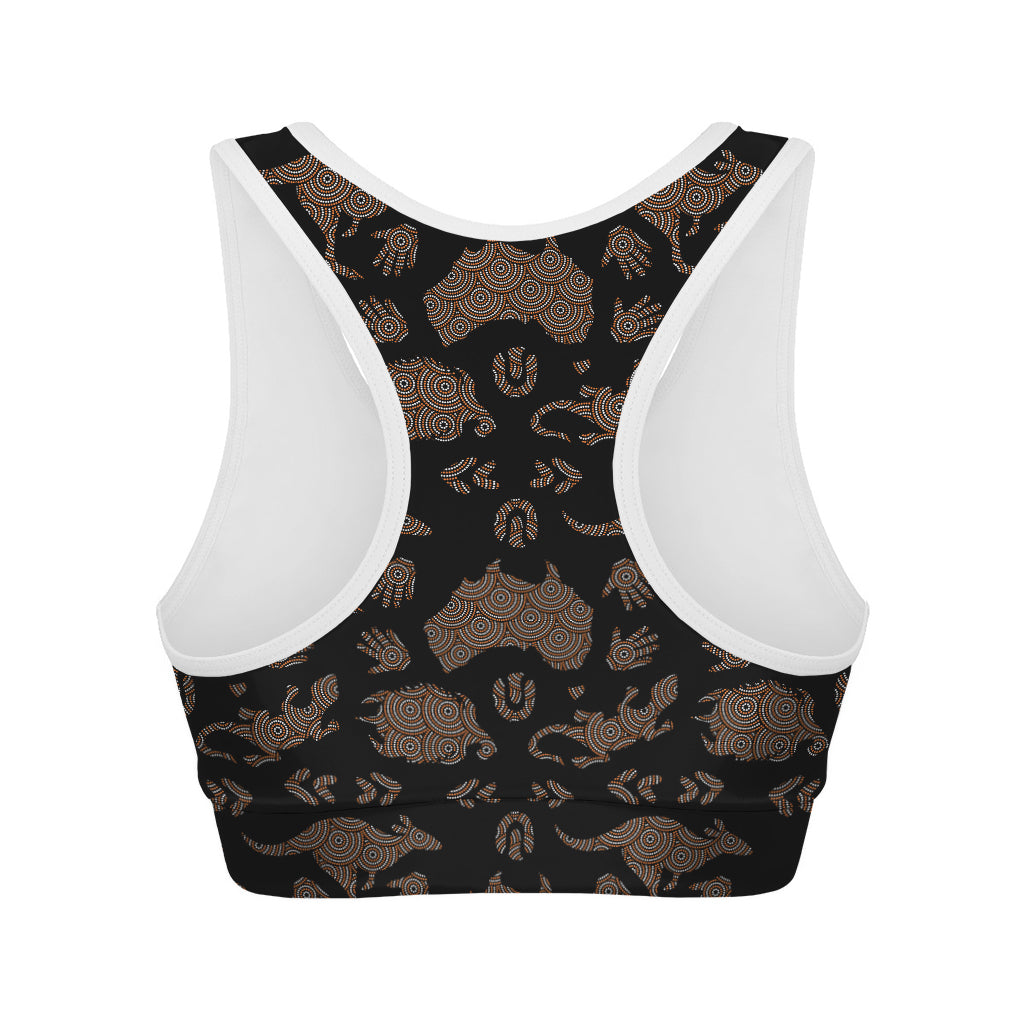 Aboriginal Australian Pattern Print Women's Sports Bra