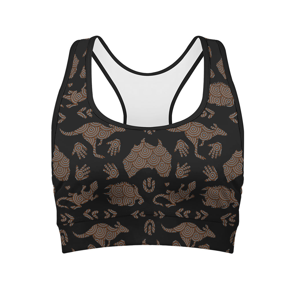 Aboriginal Australian Pattern Print Women's Sports Bra