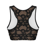 Aboriginal Australian Pattern Print Women's Sports Bra