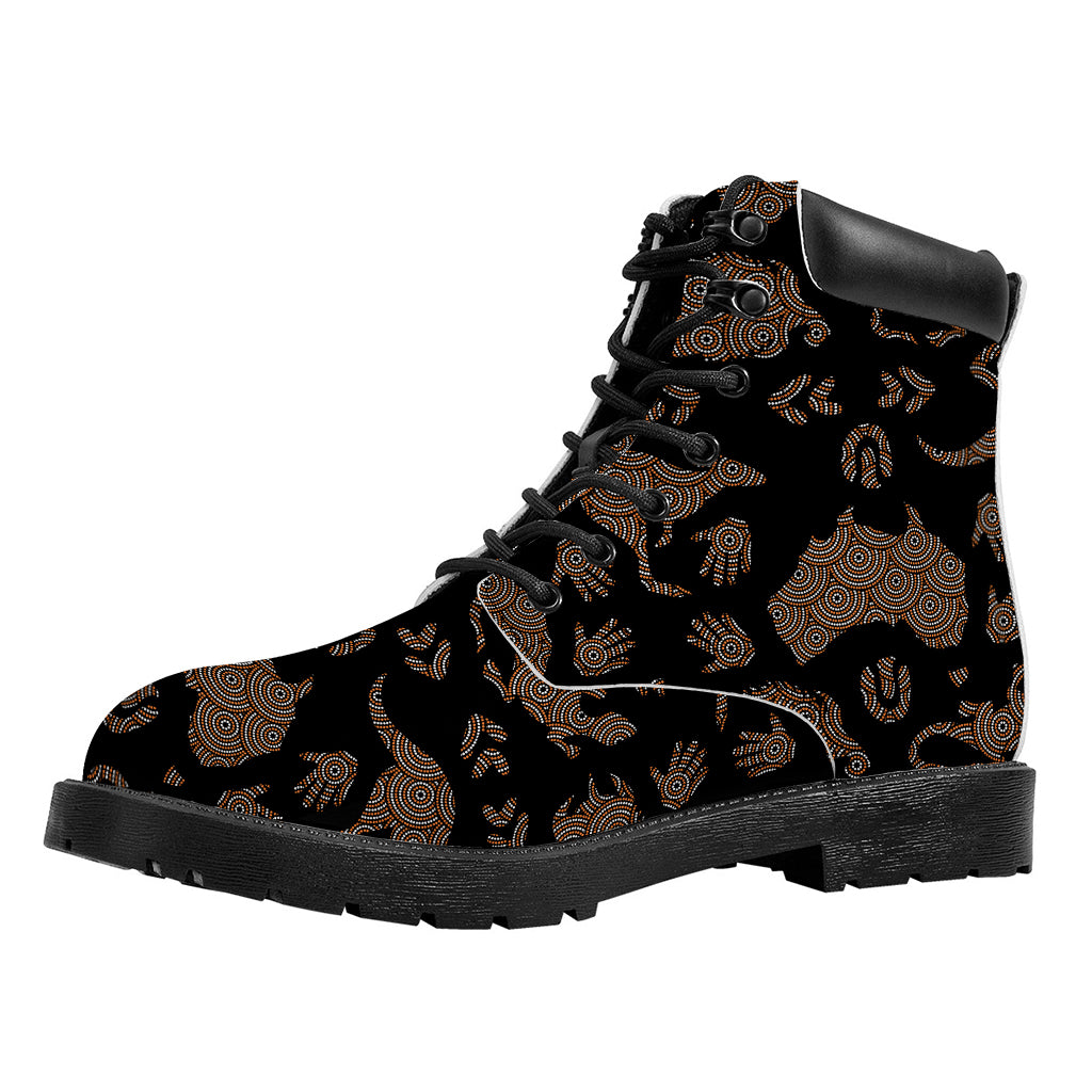 Aboriginal Australian Pattern Print Work Boots