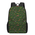 Aboriginal Boomerang And Kangaroo Print 17 Inch Backpack