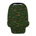 Aboriginal Boomerang And Kangaroo Print Baby Seat Cover