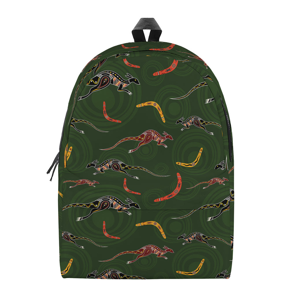 Aboriginal Boomerang And Kangaroo Print Backpack