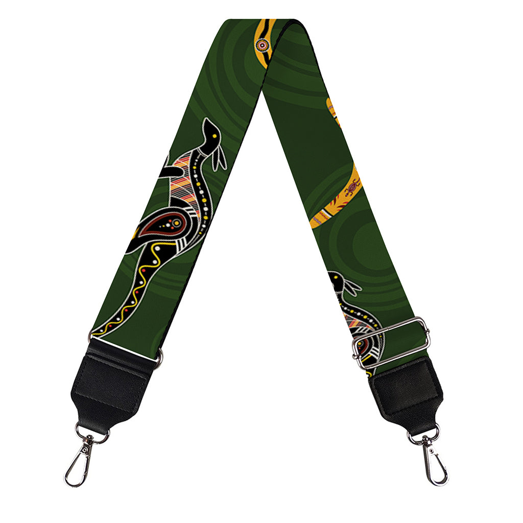Aboriginal Boomerang And Kangaroo Print Bag Strap