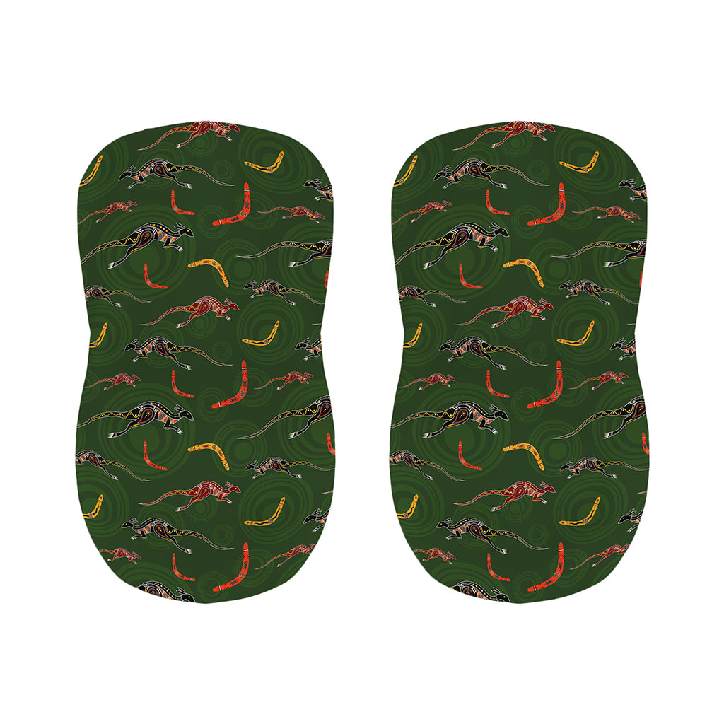 Aboriginal Boomerang And Kangaroo Print Bar Stool Covers