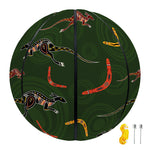 Aboriginal Boomerang And Kangaroo Print Basketball