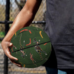 Aboriginal Boomerang And Kangaroo Print Basketball
