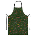 Aboriginal Boomerang And Kangaroo Print Bib Apron With Pocket