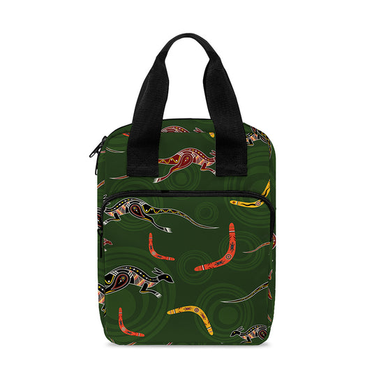 Aboriginal Boomerang And Kangaroo Print Bible Tote Bag
