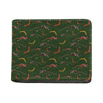 Aboriginal Boomerang And Kangaroo Print Bifold Wallet
