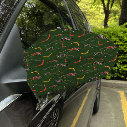 Aboriginal Boomerang And Kangaroo Print Car Side Mirror Covers