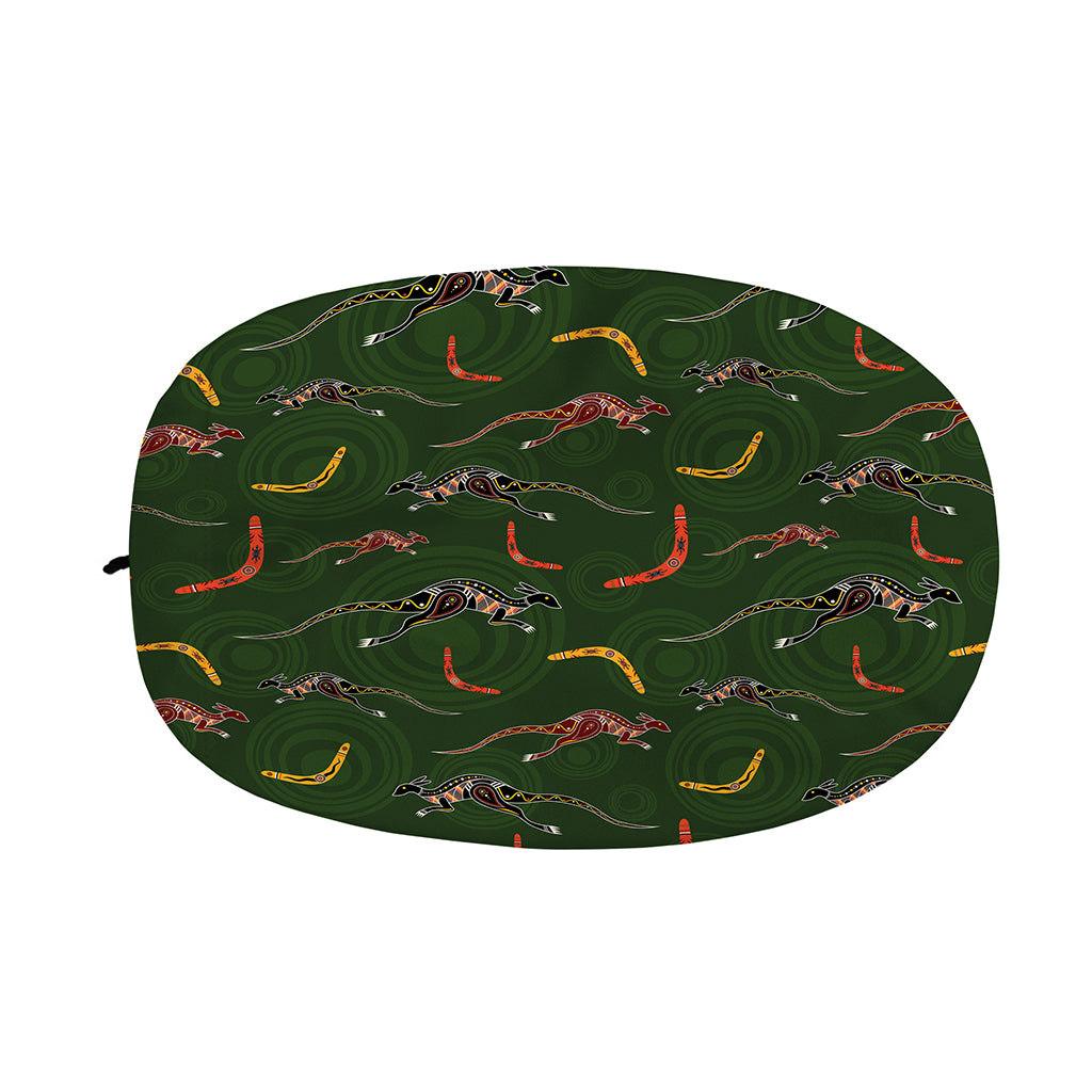 Aboriginal Boomerang And Kangaroo Print Car Side Mirror Covers