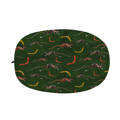 Aboriginal Boomerang And Kangaroo Print Car Side Mirror Covers