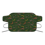 Aboriginal Boomerang And Kangaroo Print Car Windshield Snow Cover