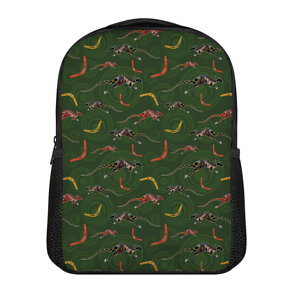 Aboriginal Boomerang And Kangaroo Print Casual Backpack