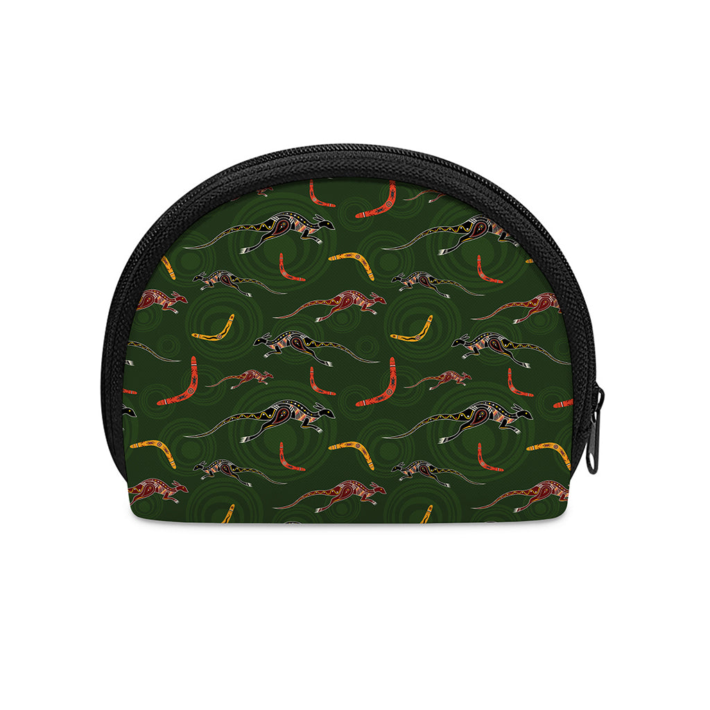 Aboriginal Boomerang And Kangaroo Print Coin Purse