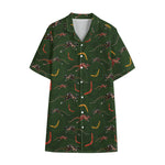 Aboriginal Boomerang And Kangaroo Print Cotton Hawaiian Shirt