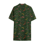 Aboriginal Boomerang And Kangaroo Print Cotton Hawaiian Shirt