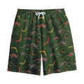 Aboriginal Boomerang And Kangaroo Print Cotton Shorts