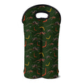 Aboriginal Boomerang And Kangaroo Print Double Neoprene Wine Tote