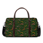 Aboriginal Boomerang And Kangaroo Print Duffle Bag
